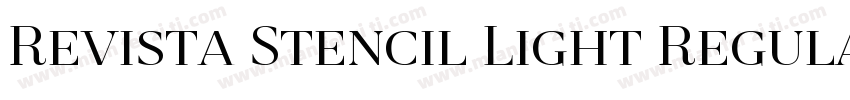 Revista Stencil Light Regular字体转换